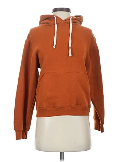 Pre-owned Russell Athletic Pullover Hoodie In Orange