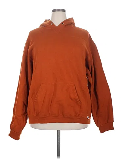 Pre-owned Russell Athletic Pullover Hoodie In Orange