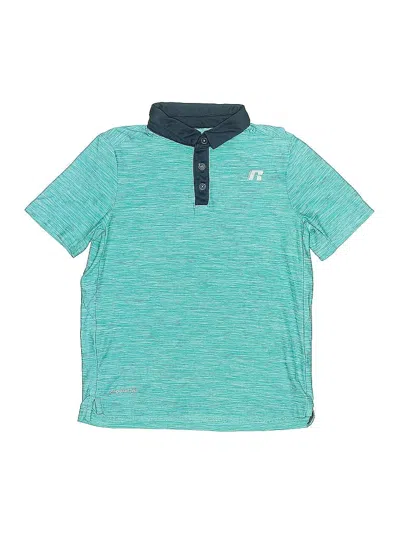 Pre-owned Russell Athletic Kids' Short Sleeve Polo Shirt In Blue