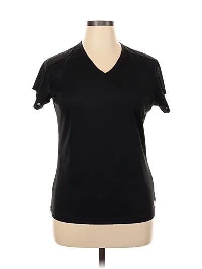 Pre-owned Russell Athletic Short Sleeve Top Black V-neck Tops