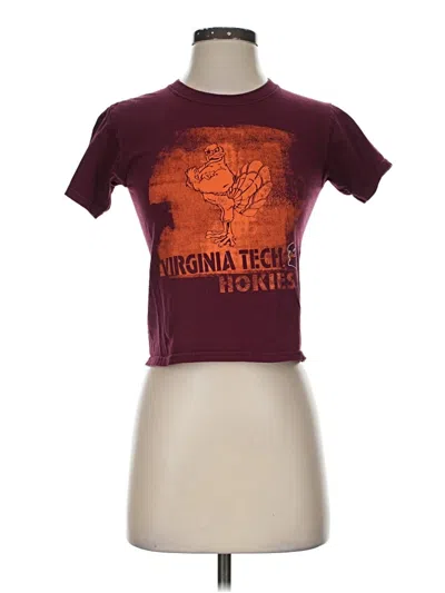 Pre-owned Russell Athletic Short Sleeve T-shirt In Burgundy
