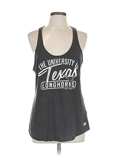 Pre-owned Russell Athletic Tank Top Gray Halter Neckline Tops