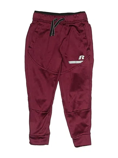 Pre-owned Russell Athletic Kids' Track Pants In Burgundy