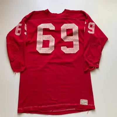 Pre-owned Russell Athletic Vintage 1940s Russel Southern Football Jersey 69 Shirt In Red
