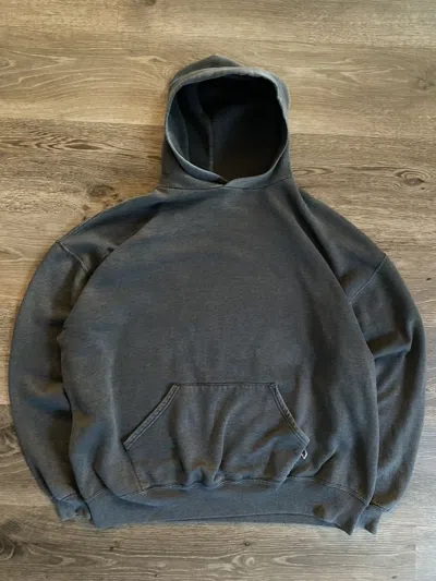 Pre-owned Russell Athletic X Vintage 90's Faded Grey Russell Athletic Boxy Hoodie