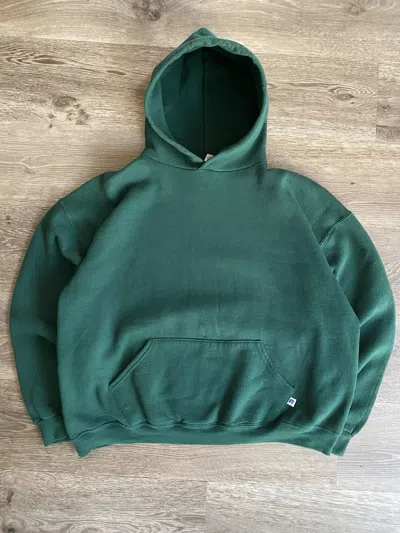 Pre-owned Russell Athletic X Vintage 90's Green Russell Athletic Boxy Hoodie