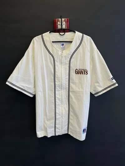 Pre-owned Russell Athletic X Vintage San Francisco Giants Russel Athletic Baseball Jersey In White