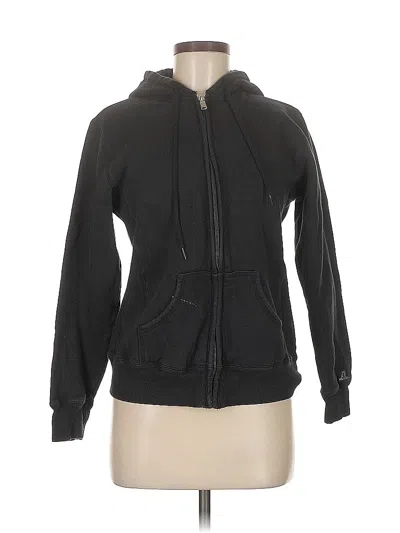Pre-owned Russell Athletic Zip Up Hoodie In Black
