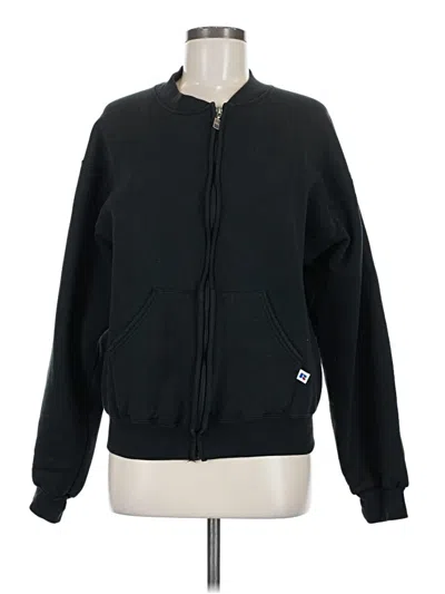 Pre-owned Russell Athletic Zip Up Hoodie In Black