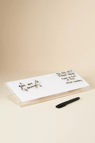 Russell + Hazel Acrylic Dry Erase Desk Organizer In White