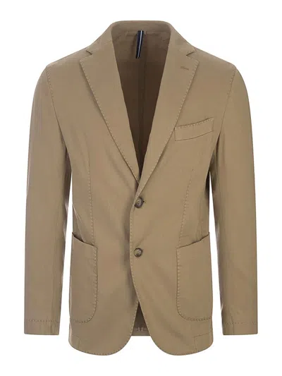 Russo Capri Oxford Cotton Blazer In Green