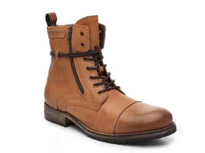Rustic Asphalt Pick Up Cap Toe Boot In Brown