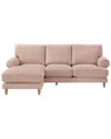 Rustic Manor Denisse Chaise Sofa In Blush