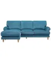 Rustic Manor Denisse Chaise Sofa In Teal