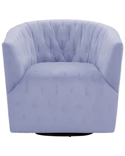 Rustic Manor Kaitlin Swivel Accent Chair In Blue