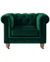 Rustic Manor Kaleigh Chesterfield Club Chair In Green