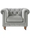 Rustic Manor Kaleigh Chesterfield Club Chair In Grey