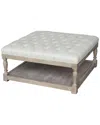 Rustique By Pangea Athena Square Coffee Table In Gray