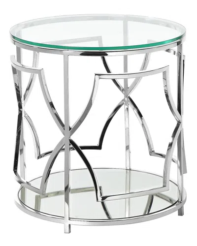RUSTIQUE BY PANGEA PANGEA HOME RUSTIQUE BY PANGEA EDWARD ROUND SIDE TABLE