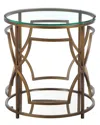 Rustique By Pangea Edward Round Side Table