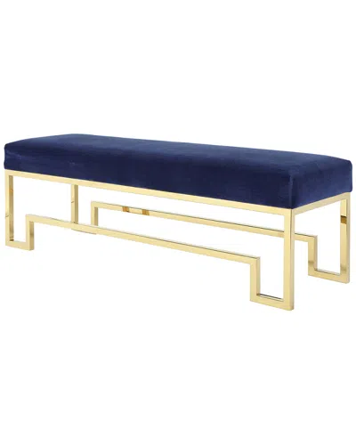 Rustique By Pangea Pangea Home  Laurence Bench In Blue