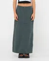 Rusty Billie Low-rise Ripstop Zip Off Skirt In Army Green In Green