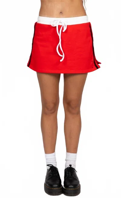 Rusty Lucy Mini Skort In Red