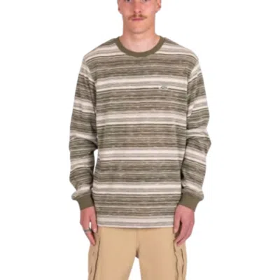 Rusty Millenial Long Sleeve Tee In Army In Green