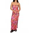 Rusty Milly Rib Maxi Dress In Brown In Multi