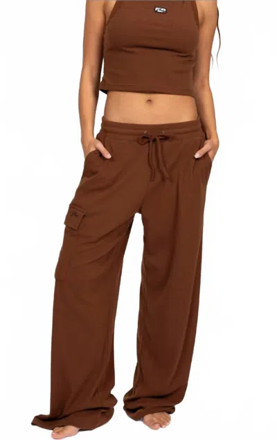 Rusty Remi Wide Leg Lounge Pant In Brown