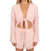 Rusty Wren Top In Pale Pink In Multi