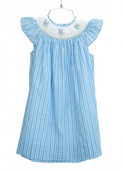 Ruth And Ralph Kids' Girls Bluebonnets Smocked Helen Dress