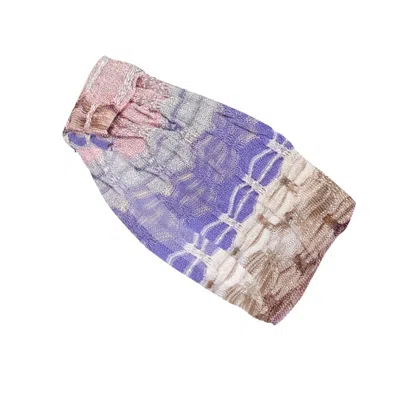 Ruth Erotokritou Headband In Honeycomb Knit Purple