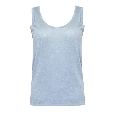 Ruth Erotokritou Solid Colour Tank Top In Astro Blue