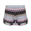 Ruth Erotokritou Striped Frill Shorts In Honeycomb Knit With Frilled Edge Black