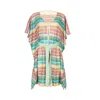 Ruth Erotokritou Striped Maxi Kaftan: Tuck Stitch Knit In Multicolor Short