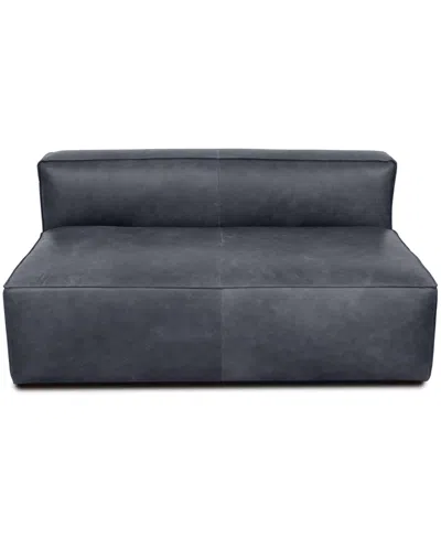 Rutherford Home Amalfy 57" Leather Armless Loveseat In Shale