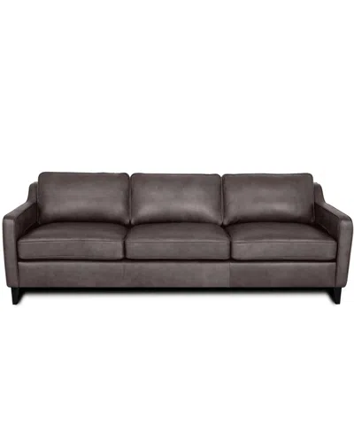 Rutherford Home Bari 92" Leather Sofa In Iron