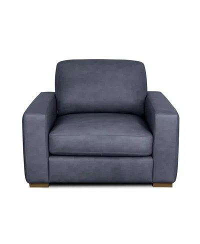 Rutherford Home Matera 46" Leather Cuddle Chair In Shale