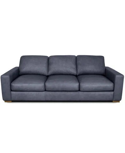 Rutherford Home Matera 96" Leather Over 3 Sofa In Shale