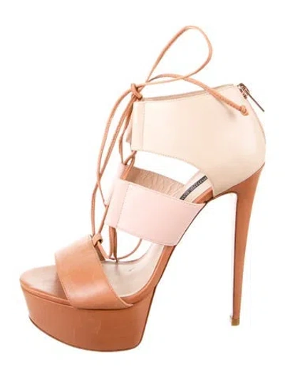Pre-owned Ruthie Davis Leather Gladiator Sandals