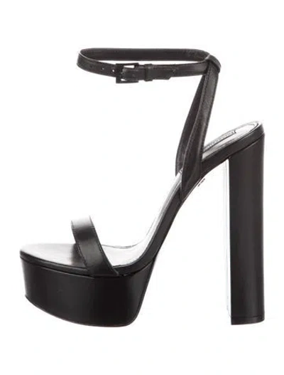 Pre-owned Ruthie Davis Leather Sandals In Black