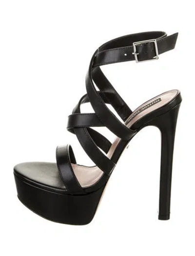 Pre-owned Ruthie Davis Leather Sandals In Black