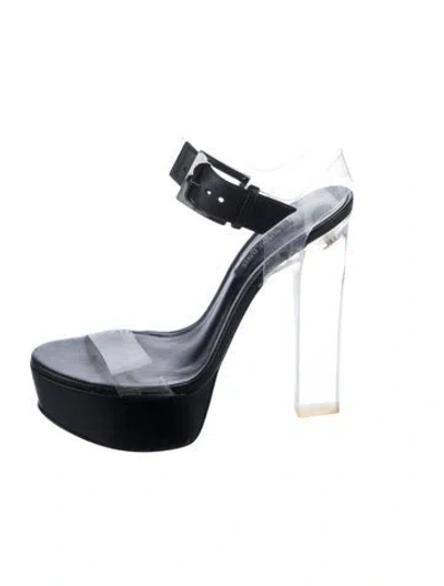 Pre-owned Ruthie Davis Leather Sandals In Black