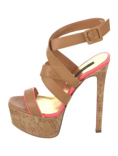 Pre-owned Ruthie Davis Leather Sandals In Neutral