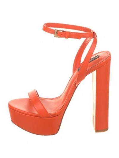 Pre-owned Ruthie Davis Leather Sandals In Orange