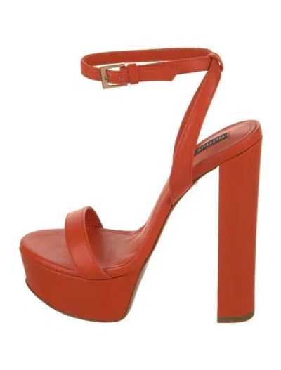 Pre-owned Ruthie Davis Leather Sandals In Orange