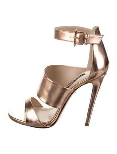 Pre-owned Ruthie Davis Leather Sandals In Pink
