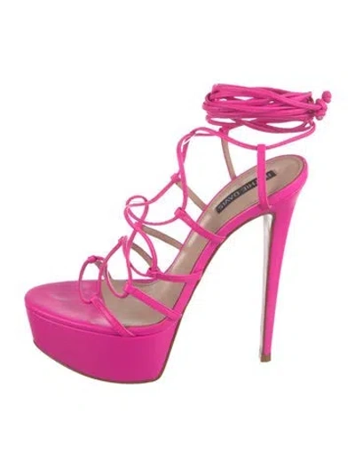 Pre-owned Ruthie Davis Leather Sandals In Pink