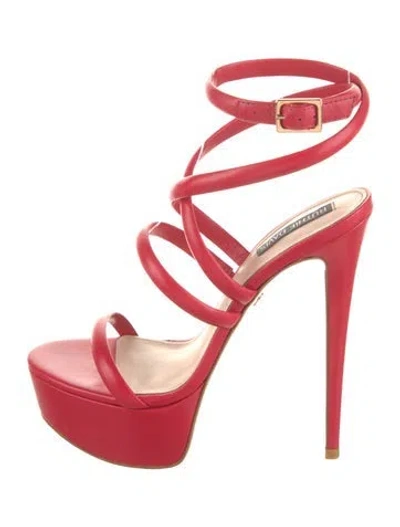 Pre-owned Ruthie Davis Leather Sandals In Red